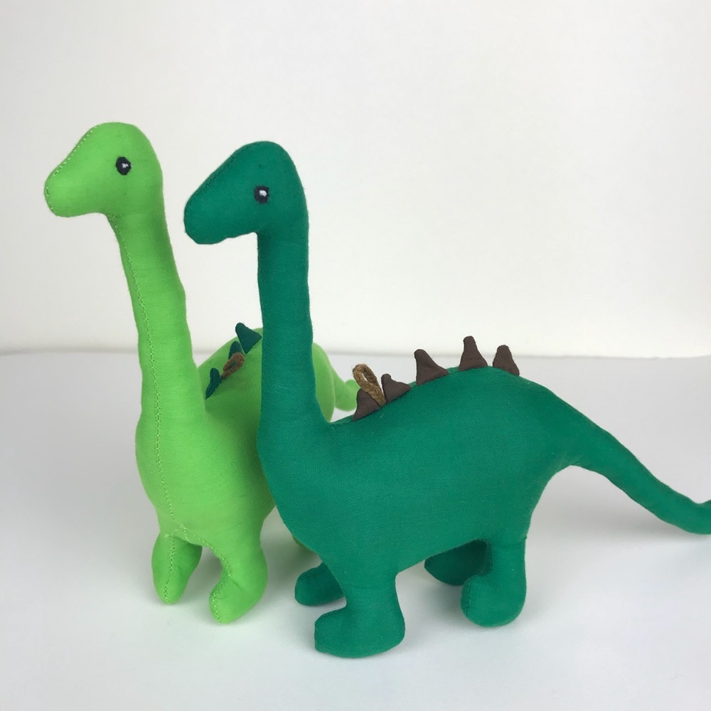 Pair of handmade dinosaurs 🦕